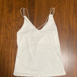 White criss cross small tank top